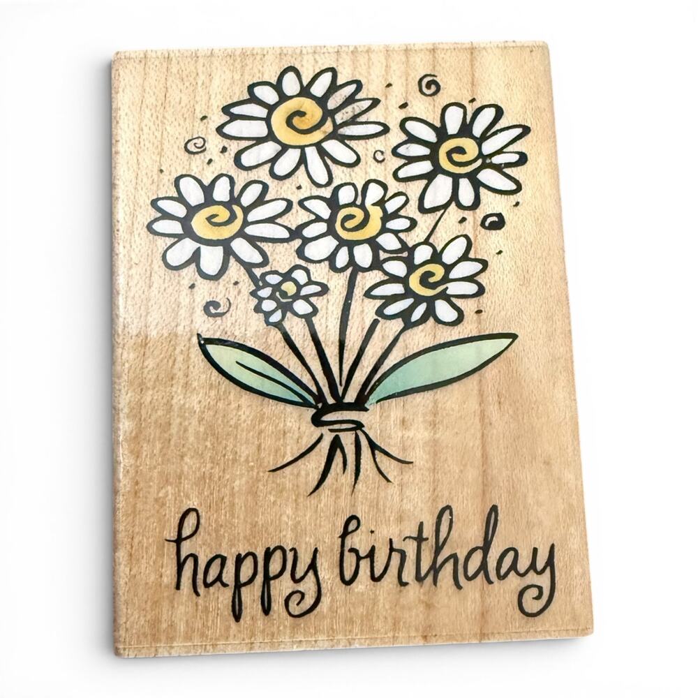 Hero Arts Happy Birthday Bouquet Of Flowers E2092 Rubber Stamp